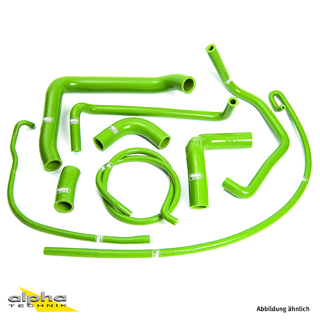 Siliconschlauch Kit grün Kawasaki ZX12R, 2000-´06