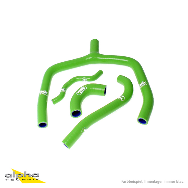 Siliconschlauch Kit grün Kawasaki KX250F, 09-16