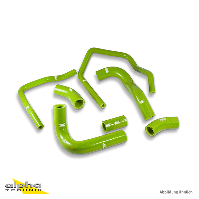 Siliconschlauch Kit grün Kawasaki ZX9R, 1998-03