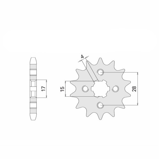 Ritzel, 16 Zähne, Teilung 420