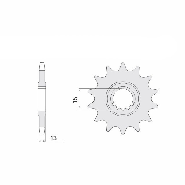 Ritzel, 12 Zähne, Teilung 428