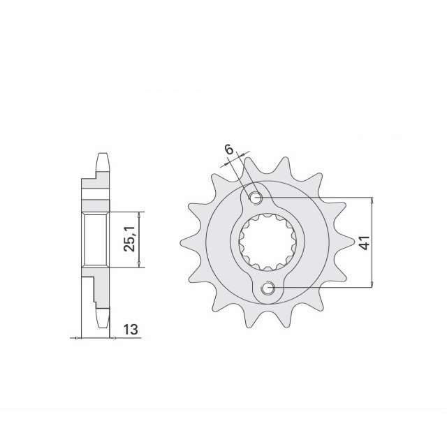 Ritzel, 14 Zähne, Teilung 520