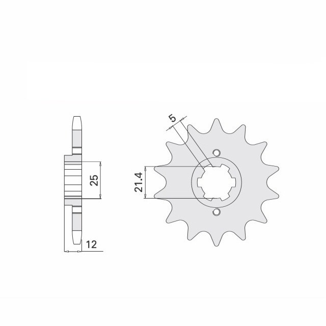 Ritzel, 16 Zähne, Teilung 530