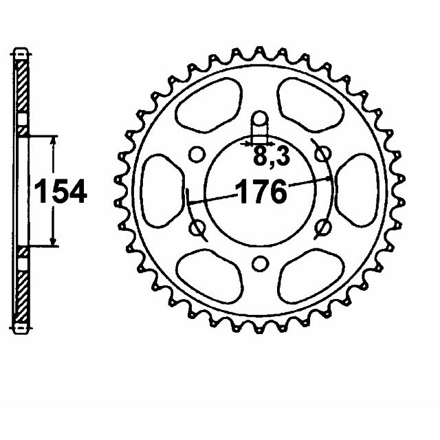 Alu Kettenrad GRIMECA/FANTIC Z