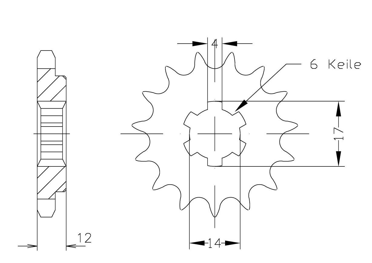 Kettensatz Teilung 428 HO