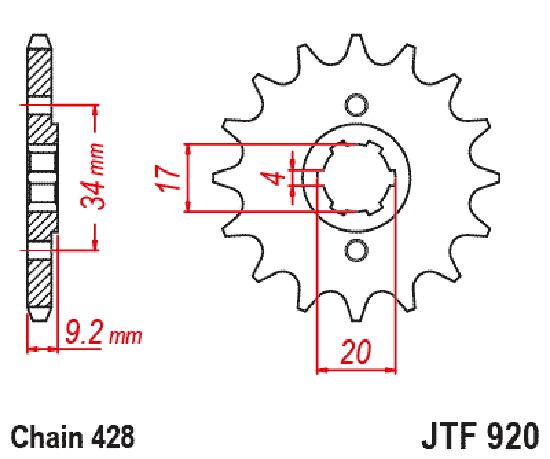Kettensatz Teilung 428 HO