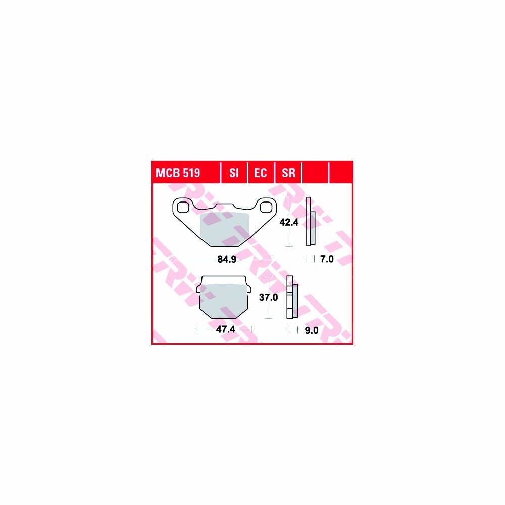 TRW LUCAS Bremsbelagsatz Sinter Offroad MCB519SI