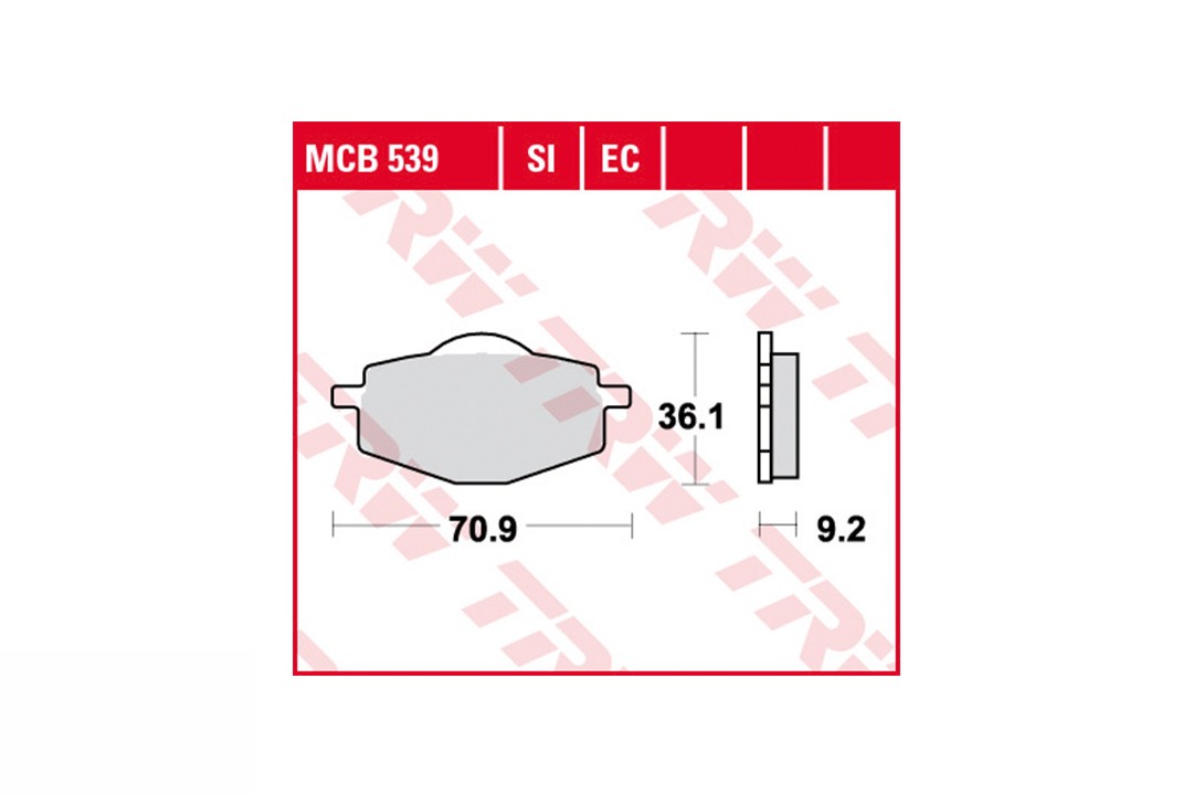 TRW LUCAS Bremsbelagsatz MCB539EC