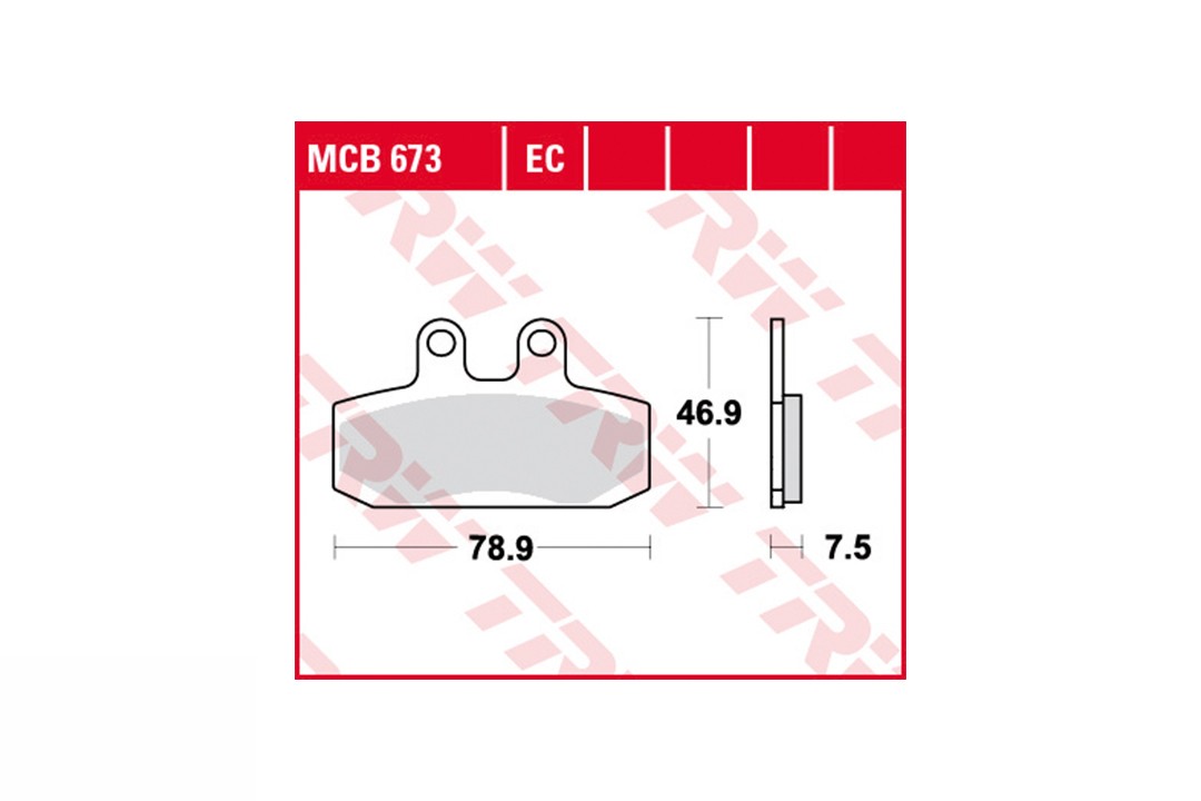 TRW LUCAS Bremsbelagsatz MCB673EC