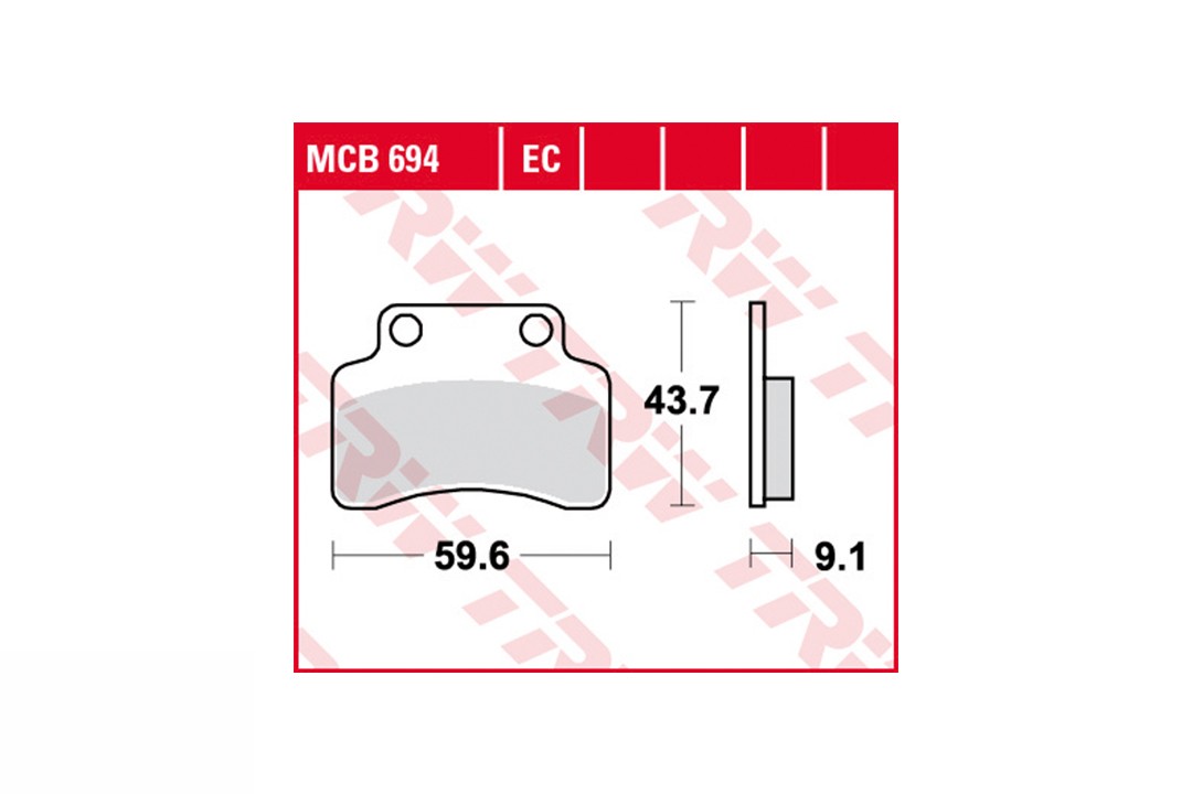 TRW LUCAS Bremsbelagsatz MCB694EC