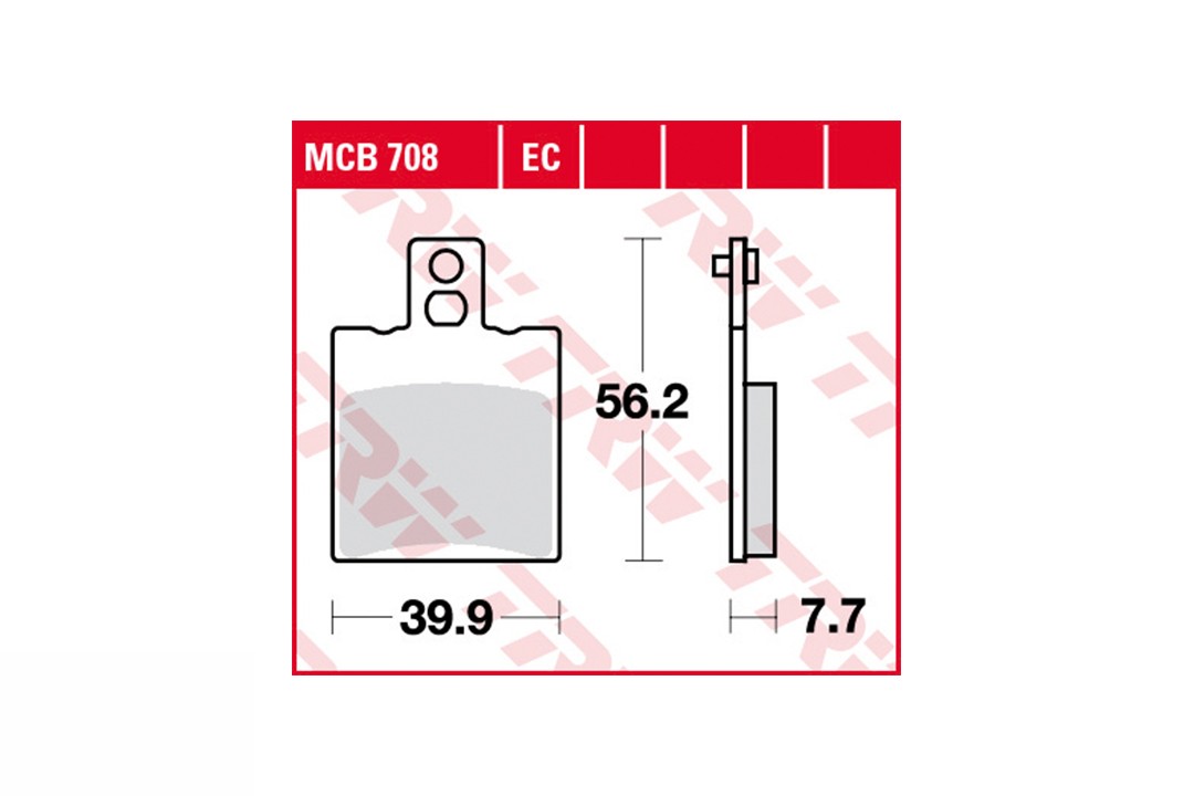 TRW LUCAS Bremsbelagsatz MCB708EC