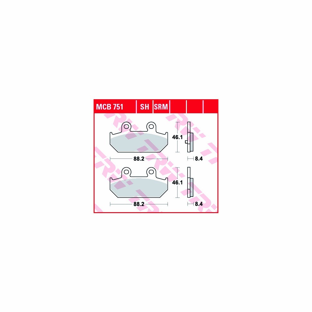 TRW LUCAS Bremsbelagsatz Allround MCB751