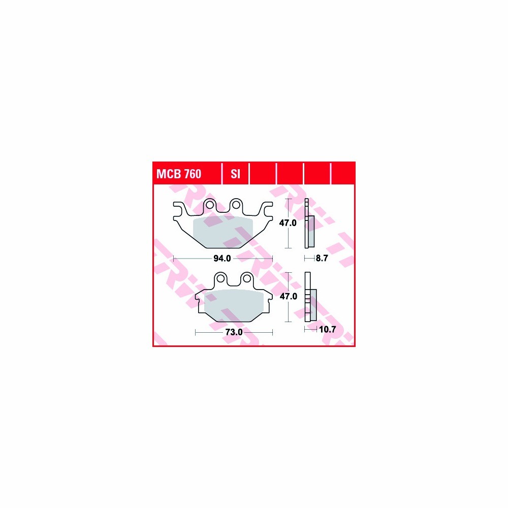 TRW LUCAS Bremsbelagsatz Allround MCB760