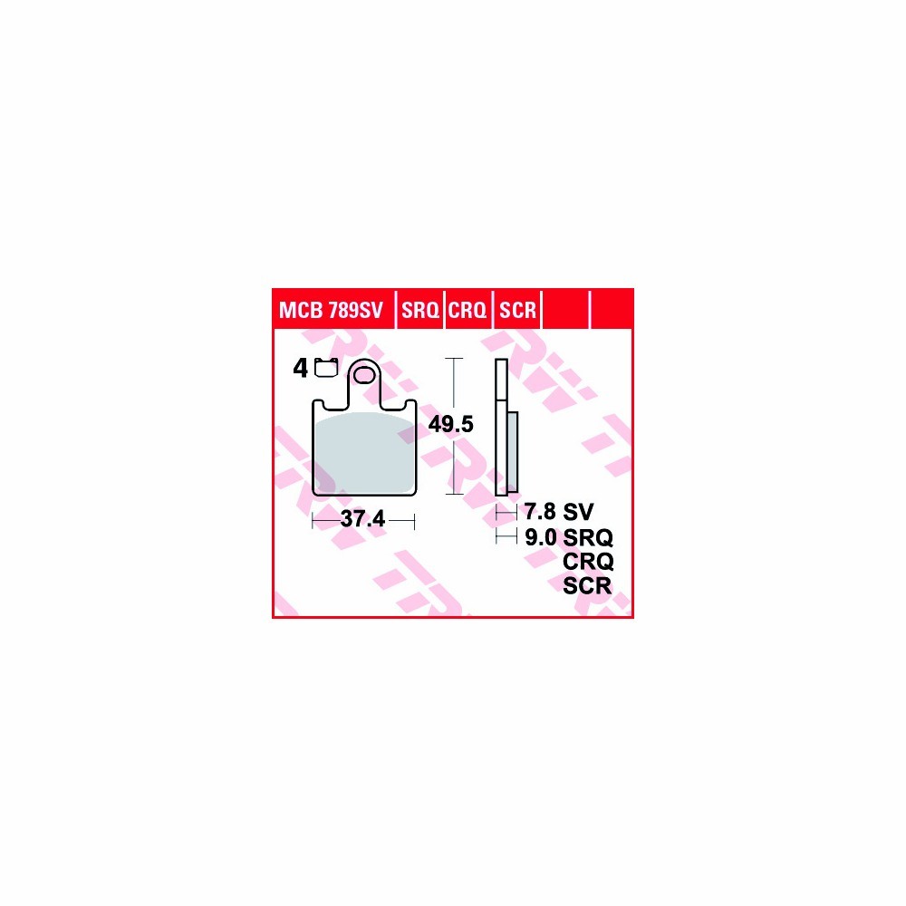 TRW LUCAS Bremsbelagsatz Sinter-Carbon MCB789SCR