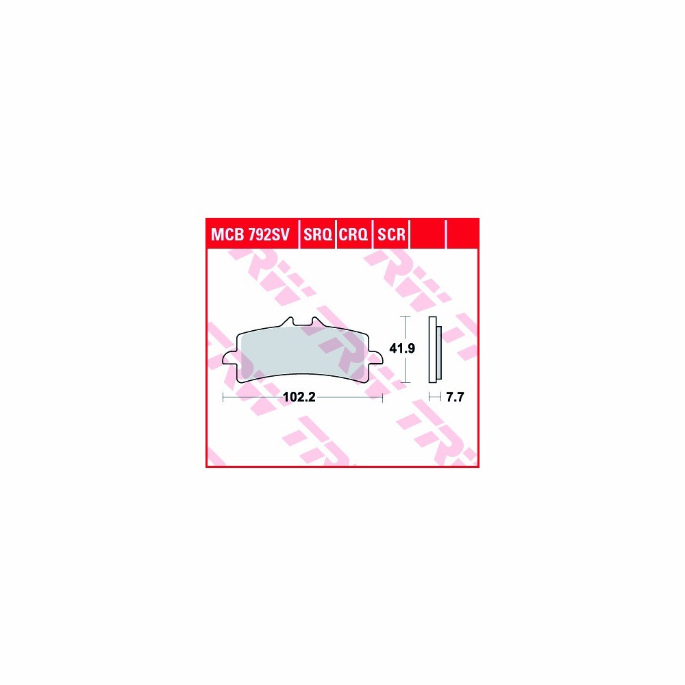 TRW LUCAS Bremsbelagsatz Sinter-Carbon MCB792SCR