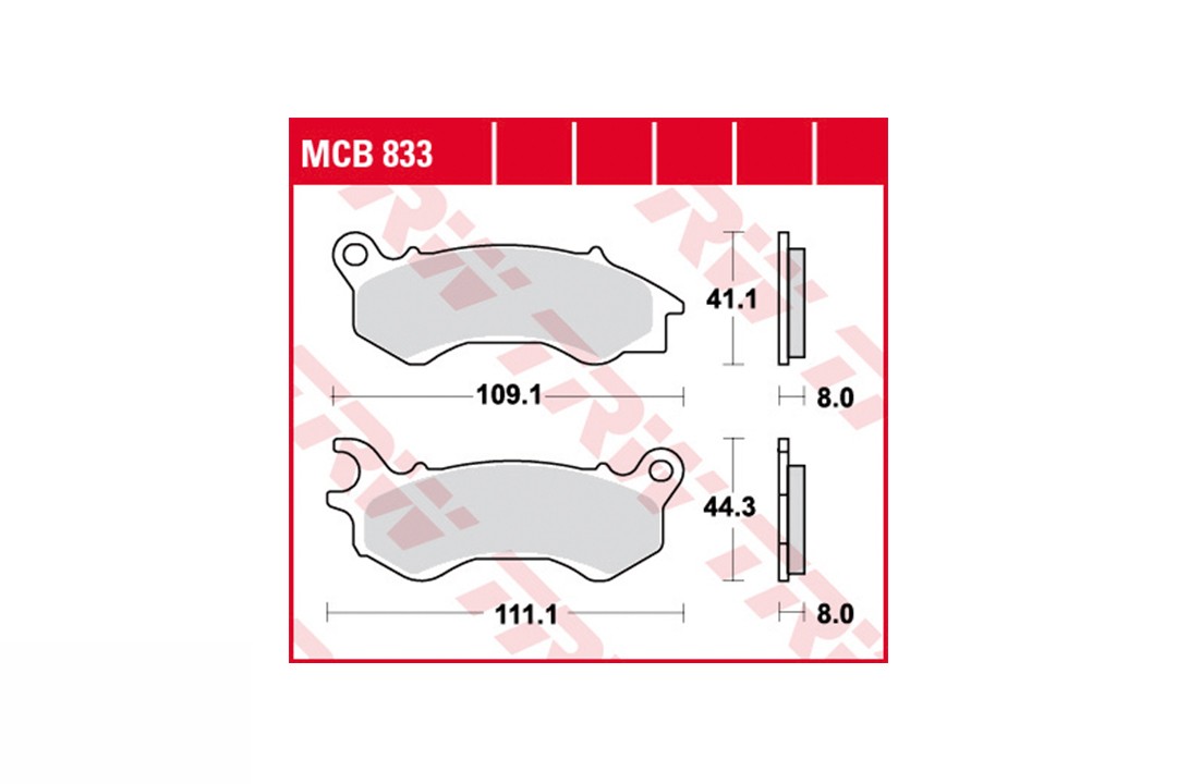 TRW LUCAS Bremsbelagsatz MCB833EC