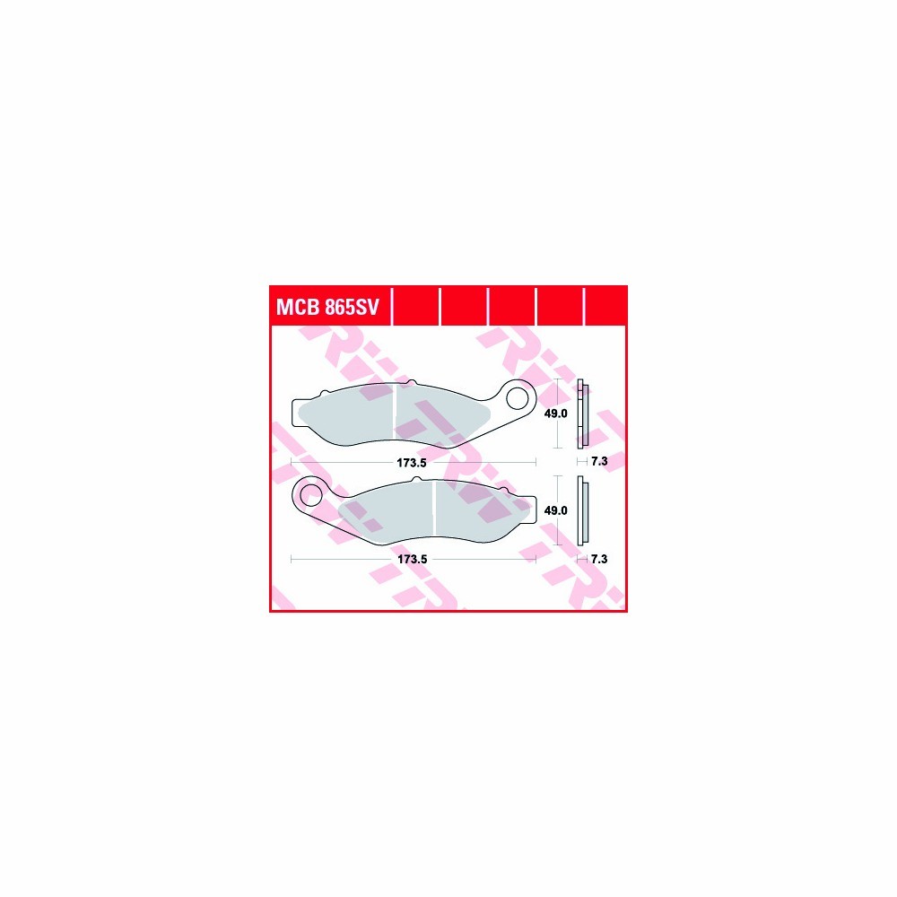 TRW LUCAS Bremsbelagsatz Sinter Street MCB865SV