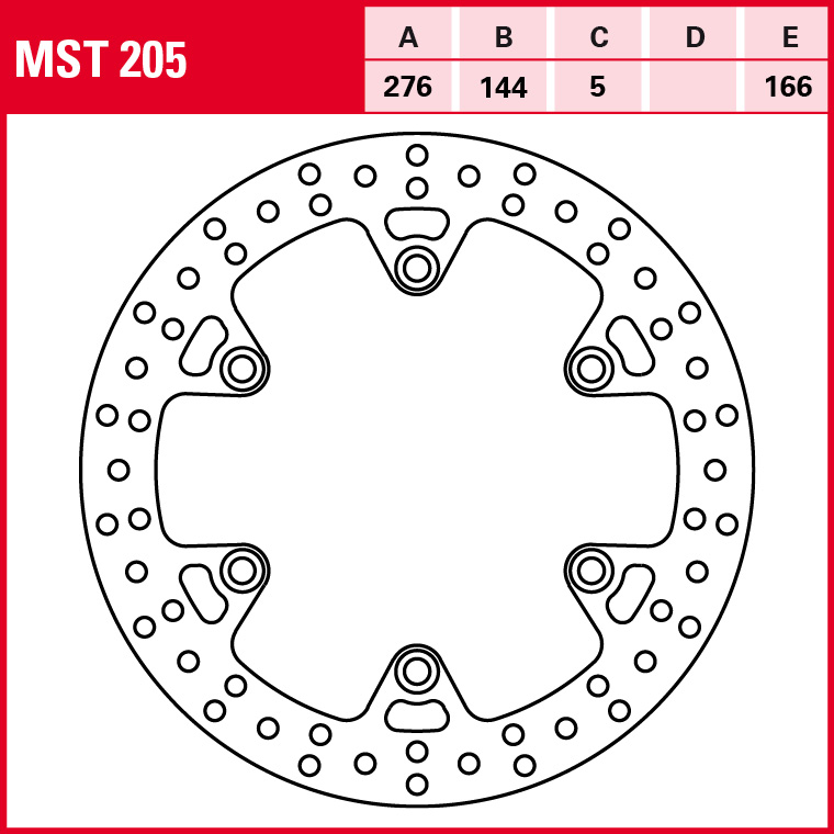 TRW Bremsscheibe Allround starr MST205