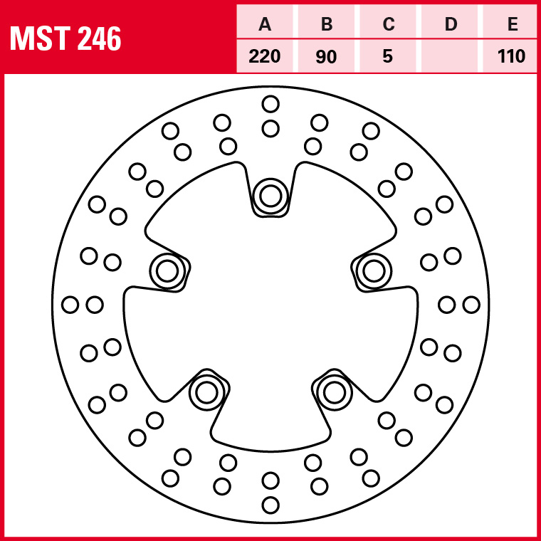 TRW Bremsscheibe Allround starr MST246