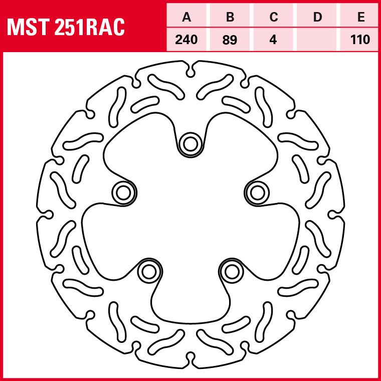 TRW Bremsscheibe Sportiv starr MST251RAC