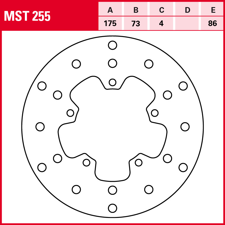 TRW Bremsscheibe Allround starr MST255