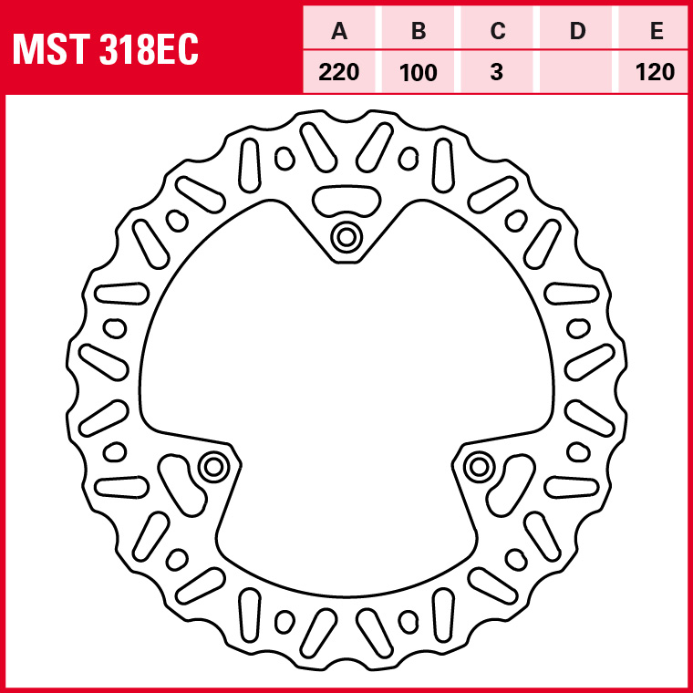 TRW Bremsscheibe Offroad starr MST318EC