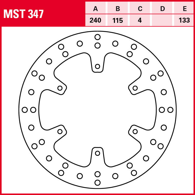 TRW Bremsscheibe Allround starr MST347