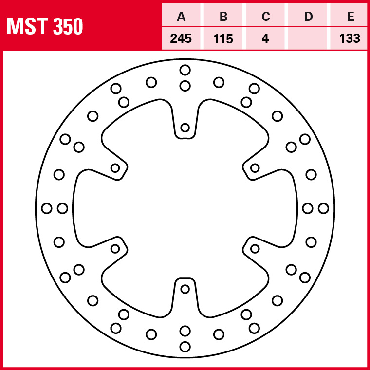 TRW Bremsscheibe Allround starr MST350