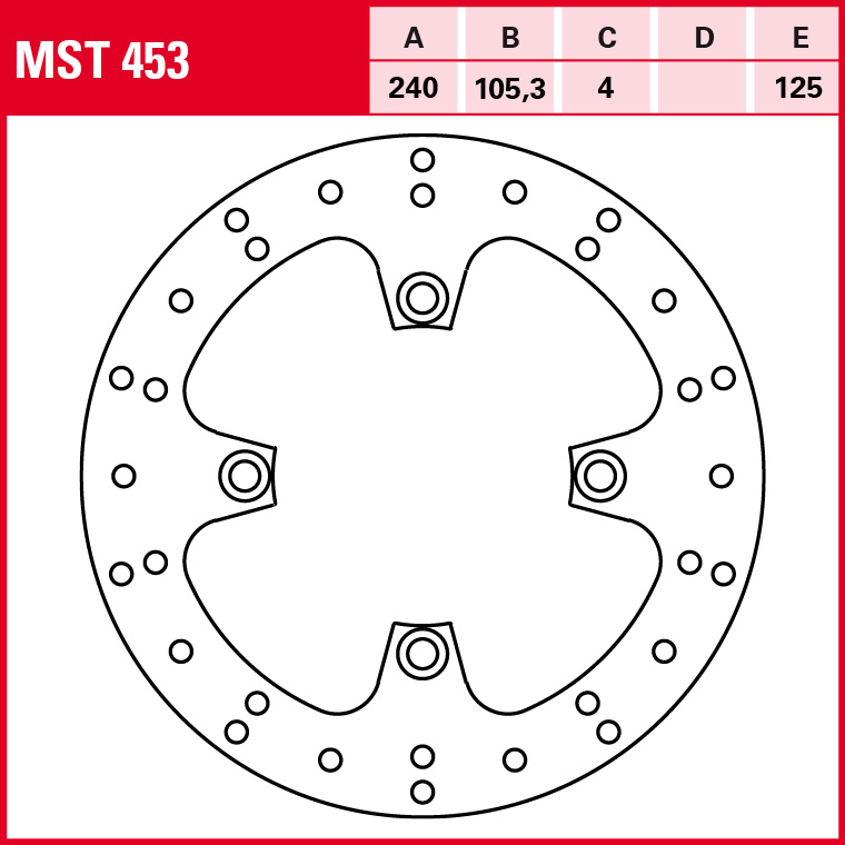 TRW Bremsscheibe Allround starr MST453