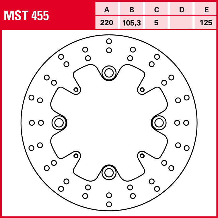 TRW Bremsscheibe Allround starr MST455