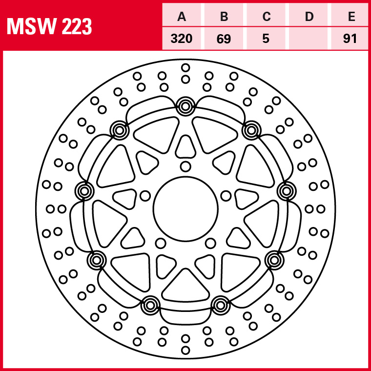 TRW Bremsscheibe Allround schwimmend MSW223