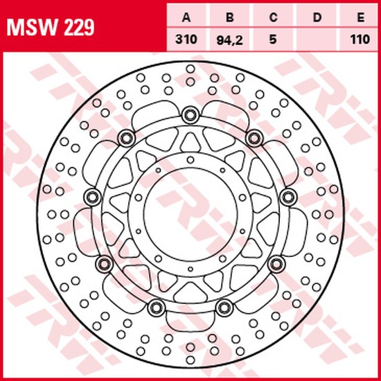 TRW Bremsscheibe Allround schwimmend MSW229