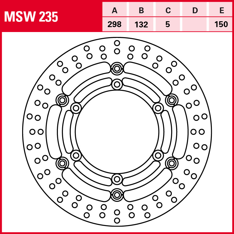 TRW Bremsscheibe Allround schwimmend MSW235