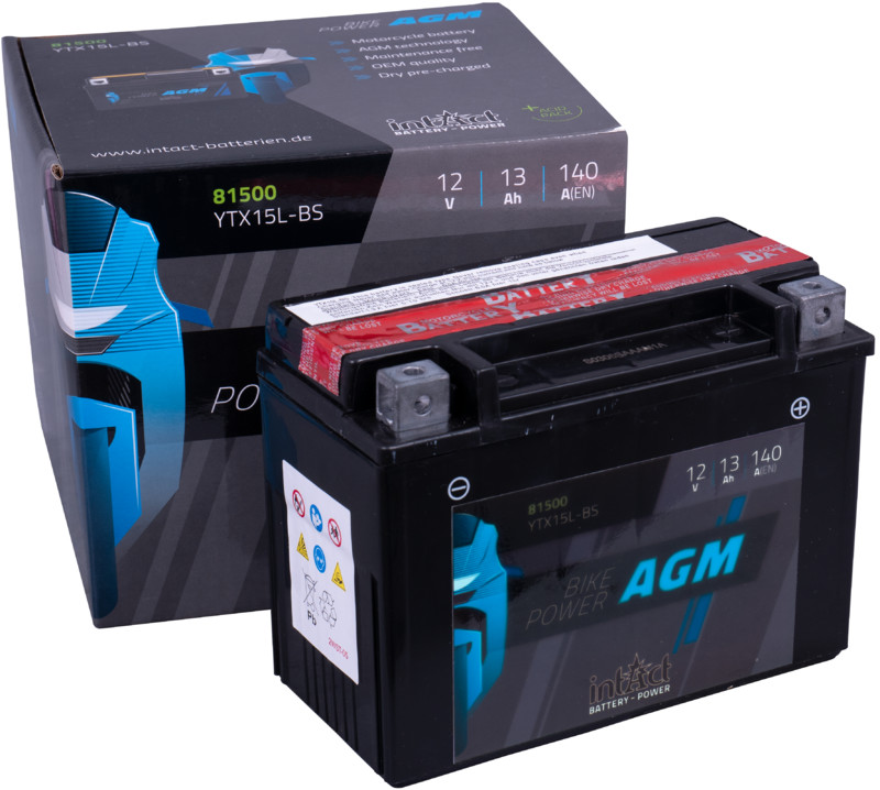 Intact AGM Batterie  YTX15L-BS