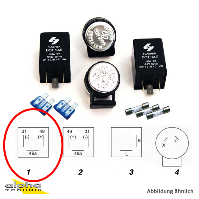 Blinker Relais  12V 2 (4) x 21W + 0 bis 4W