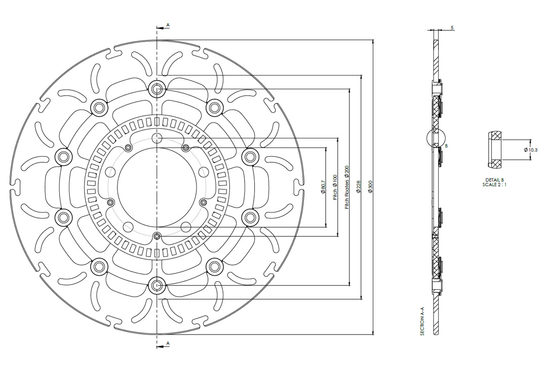 alpha Technik Bremsscheibe ABD33 schwimmend