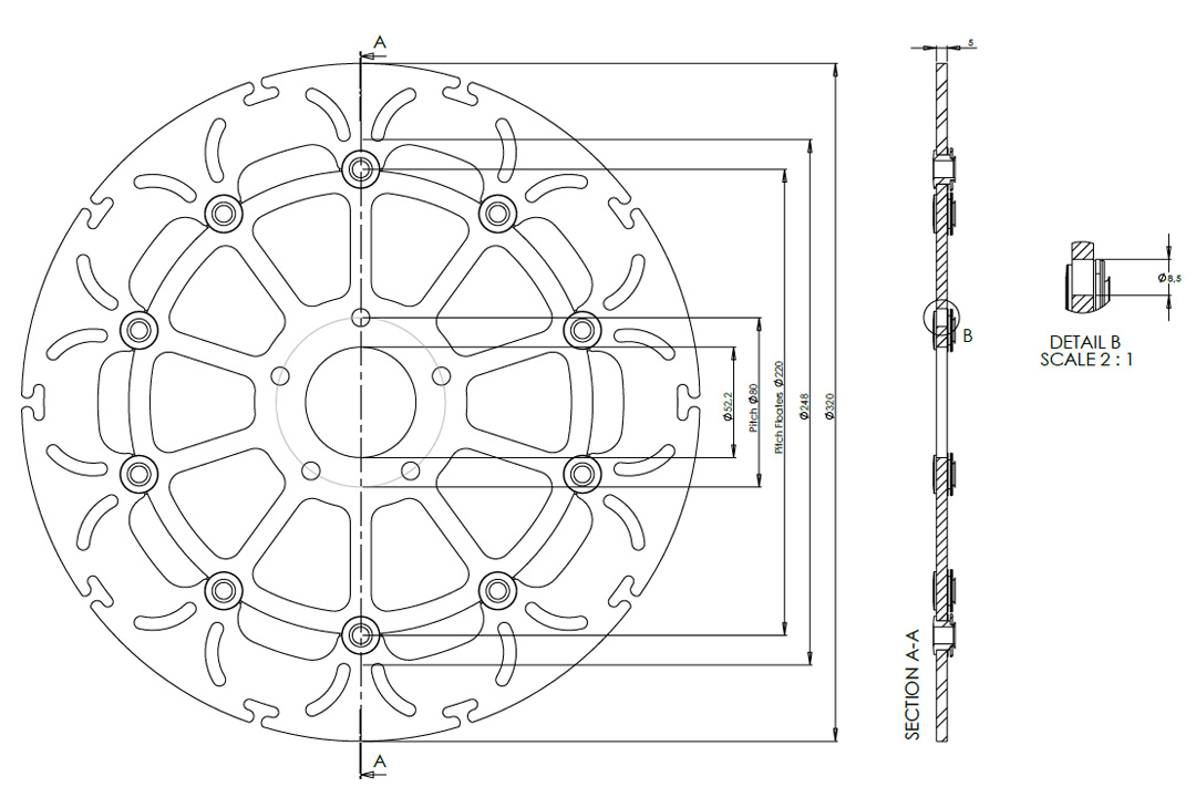 alpha Technik Bremsscheibe ABD33 schwimmend