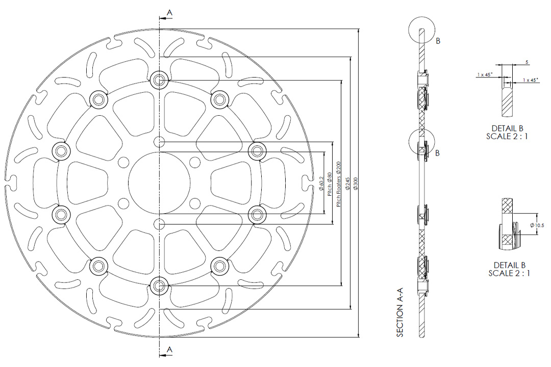 alpha Technik Bremsscheibe ABD33 schwimmend