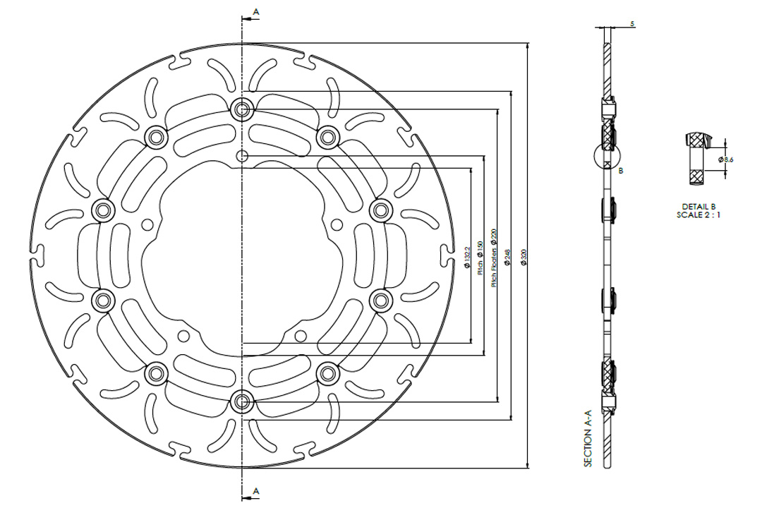 alpha Technik Bremsscheibe ABD33 schwimmend