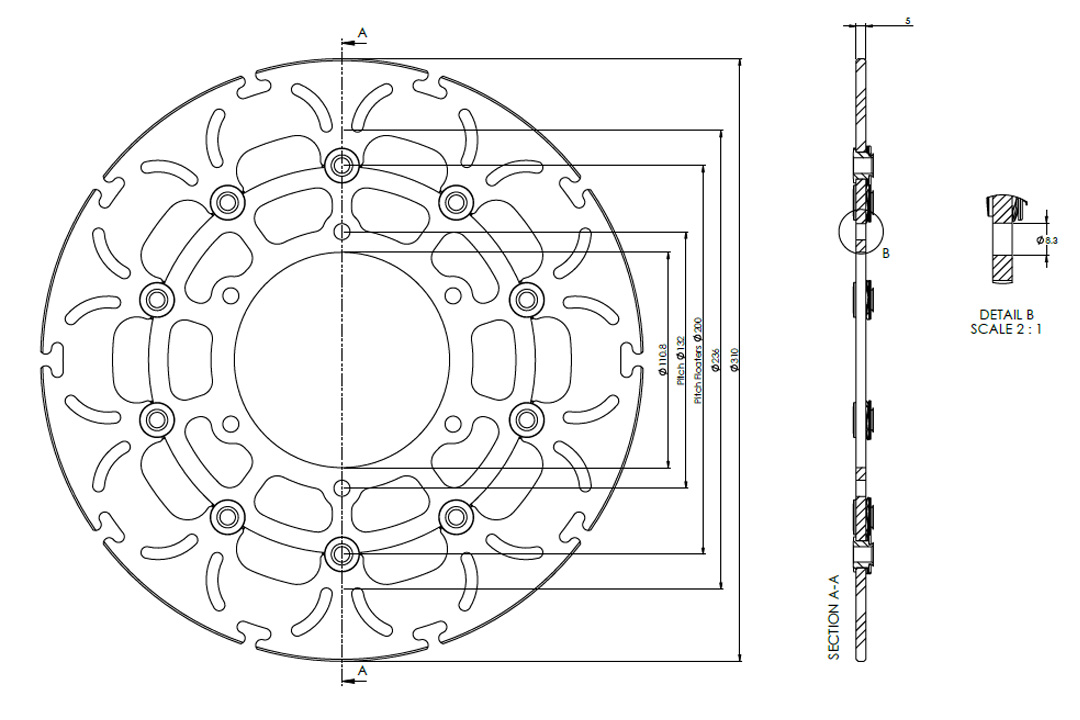 alpha Technik Bremsscheibe ABD33 schwimmend