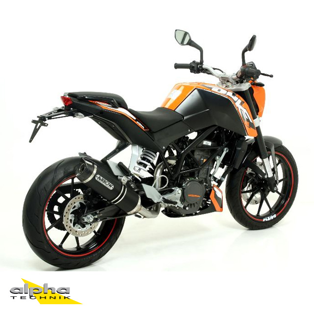 ARROW Thunder ESD KTM Duke 125 A2 11- Alu schwarz