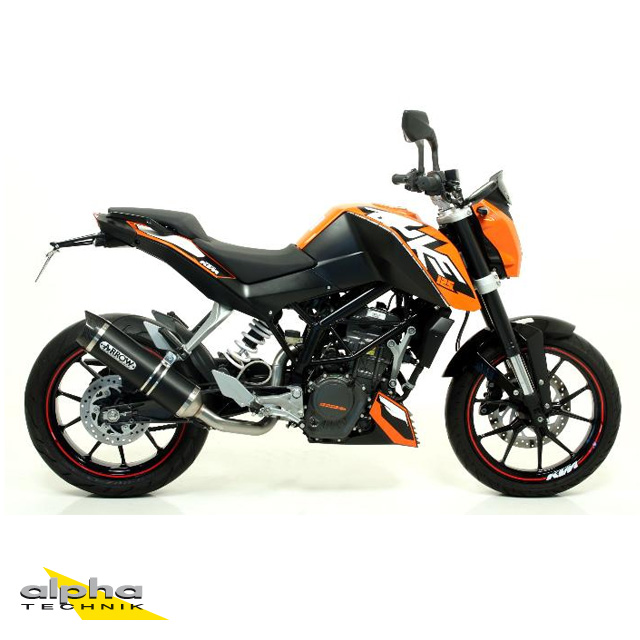 ARROW Thunder ESD KTM Duke 125 A2 11- Alu schwarz