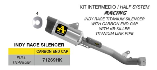 ARROW INDY-RACE half Auspuffanlage ZX10R/RR