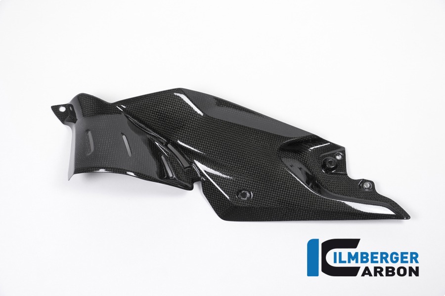 Seitendeckel unterm Tank links, Carbon