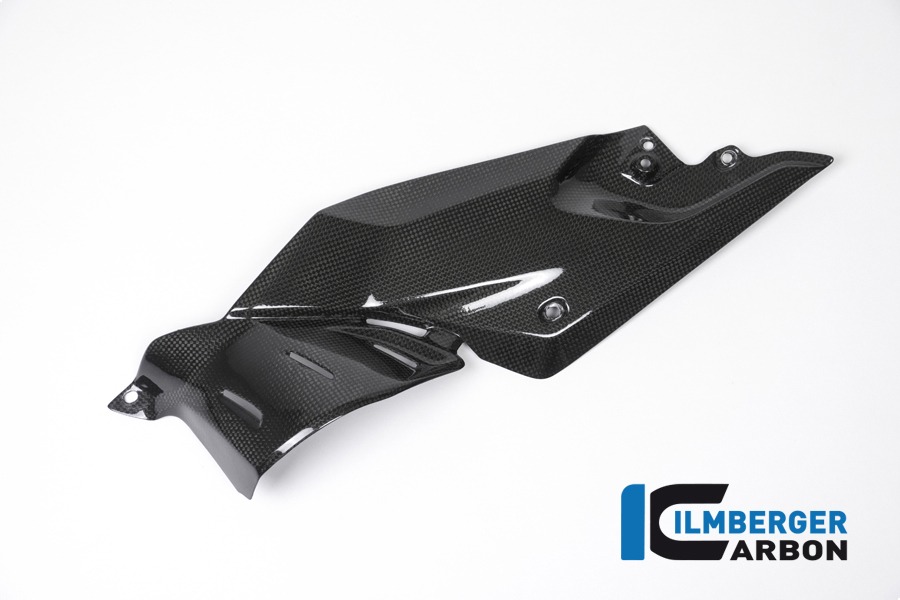 Seitendeckel unterm Tank links, Carbon
