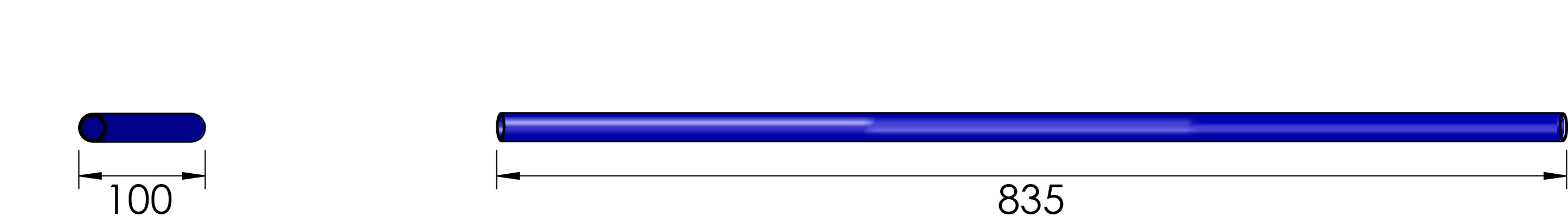 Drag Bar,wide LD2,22mm/chrom,840mm