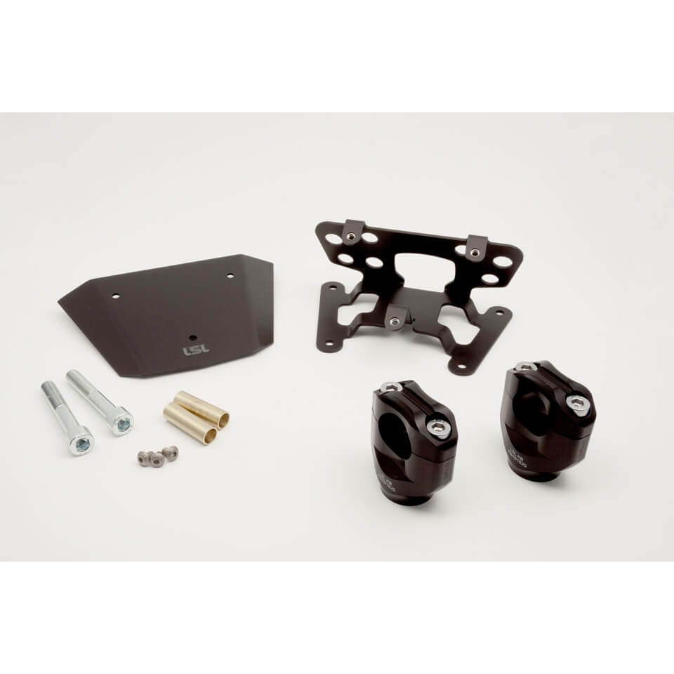 LSL Klemmbock.-Kit Ø28,6 MT-07, schwarze Klemmböck