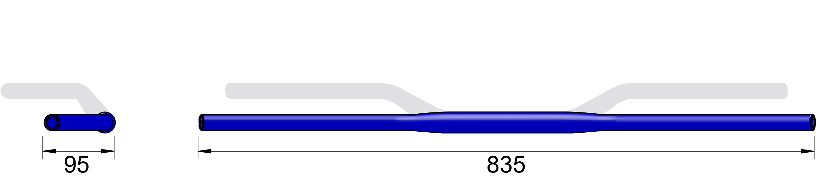 X-Bar Alu-Lenker Drag Bar Wide XD2, 1 1/8 Zoll, sc