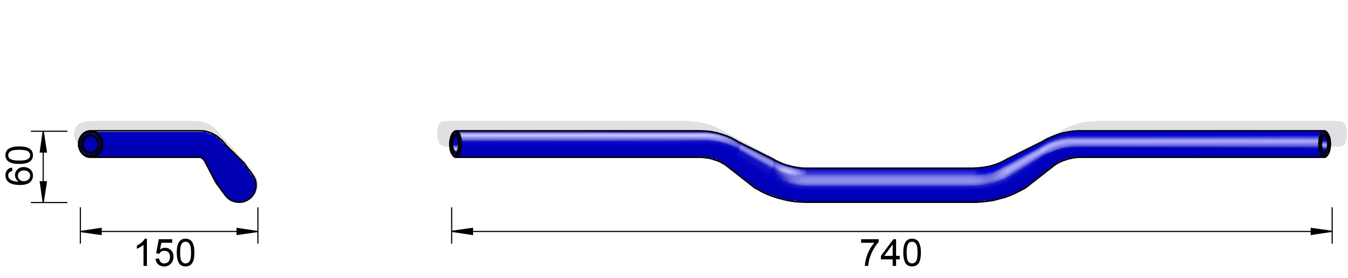 X-Bar Alu-Lenker Superbike Flat XN1, 1 1/8 Zoll, s