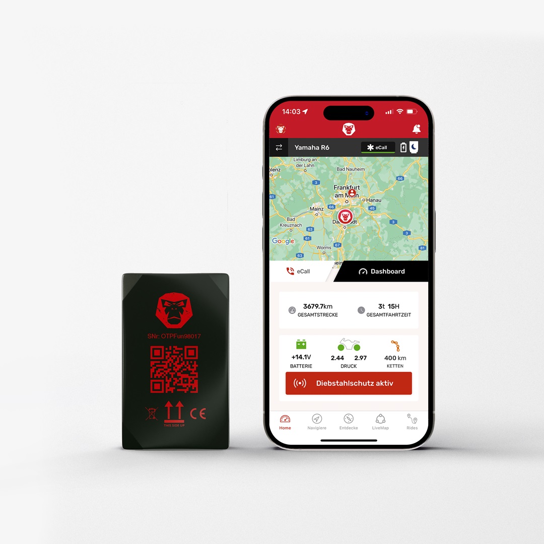 Ridelink Wingman 4G GPS Tracker & Diebstahlmelder